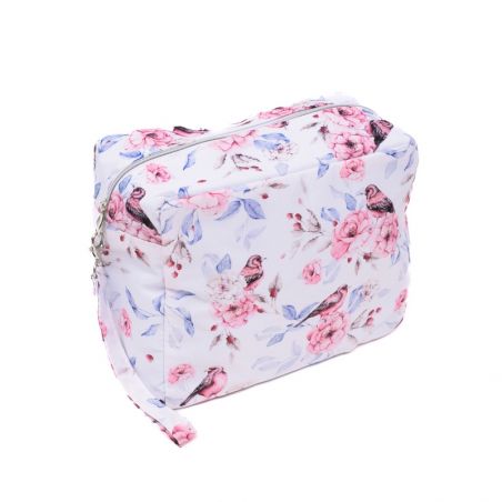 Kosmetická taška "Růžová zahrada" XL bílá