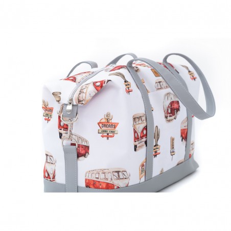 Birthing bag/travel bag "Good vibes" with grey 38x51cm