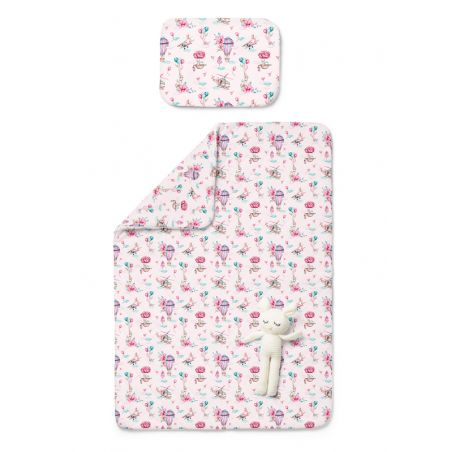 Bedding with Filling "S" "Clouds for girls" 75x50cm all cotton