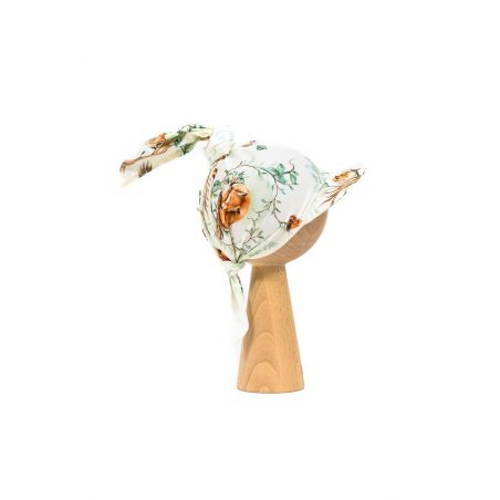Cotton head scarf with a stiffened brim  "Enchanted forest"