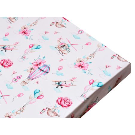 Bed sheet "Clouds for girls" pink 140x70 cm